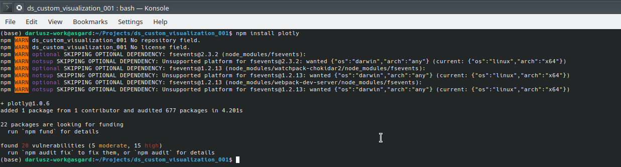 Plotly installation